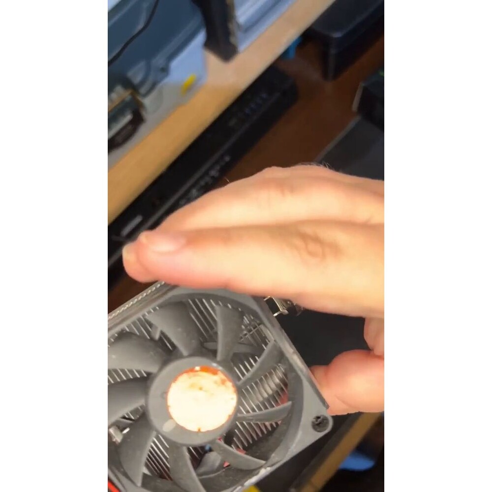 vintage retro pc cpu fan and heatsink untested